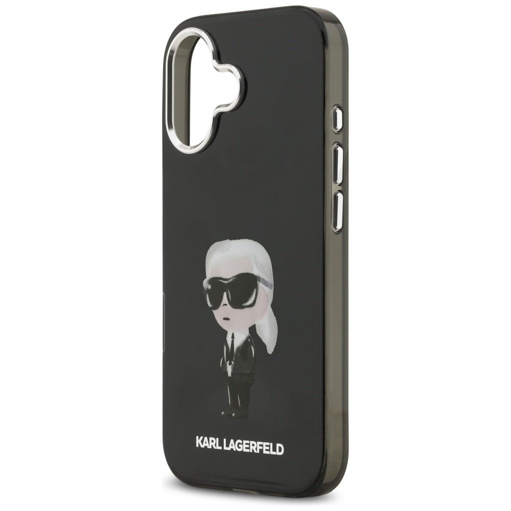 Pouzdro MagSafe pro Apple iPhone 17, Karl Lagerfeld, IML Aquarelle Karl Ikonik, Černá