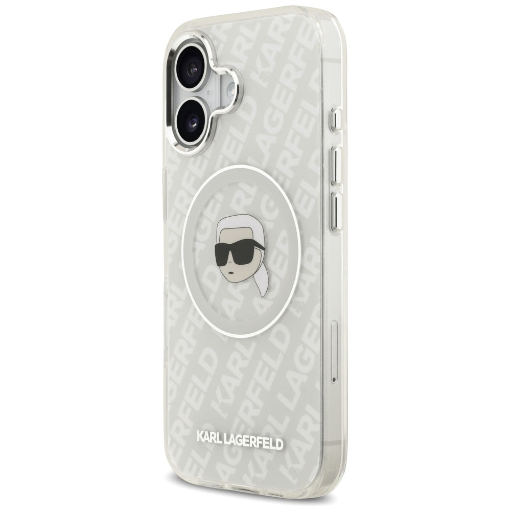 Pouzdro MagSafe pro Apple iPhone 17, Karl Lagerfeld, IML Karl`s Head, Šedá