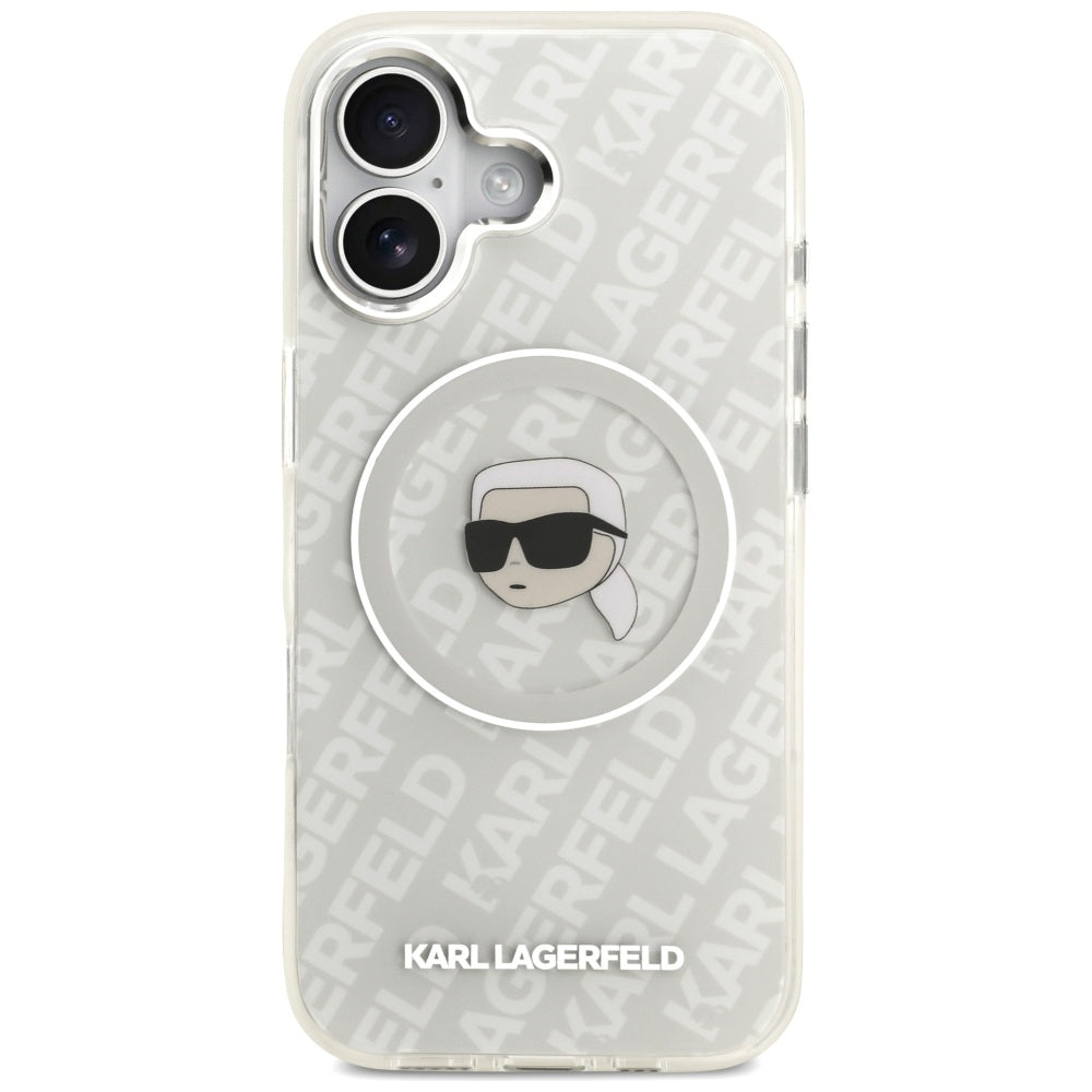 Pouzdro MagSafe pro Apple iPhone 17, Karl Lagerfeld, IML Karl`s Head, Šedá