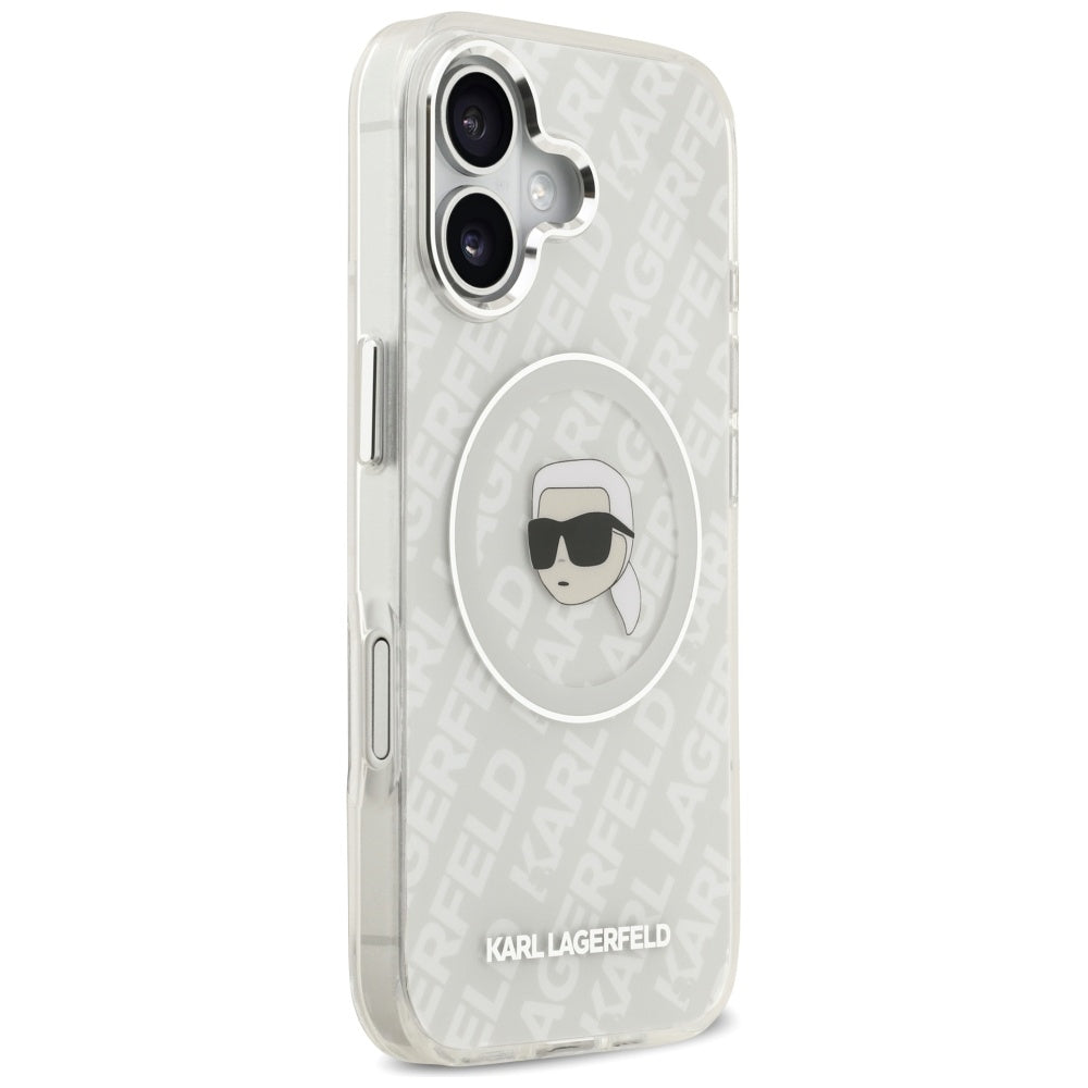 Pouzdro MagSafe pro Apple iPhone 17, Karl Lagerfeld, IML Karl`s Head, Šedá