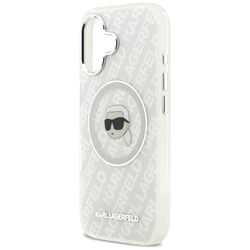 Pouzdro MagSafe pro Apple iPhone 17, Karl Lagerfeld, IML Karl`s Head, Šedá
