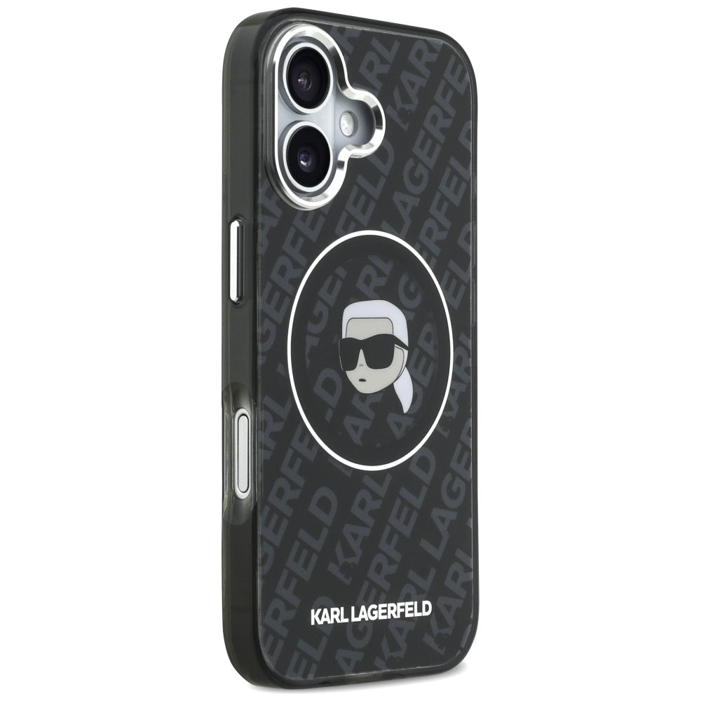 Pouzdro MagSafe pro Apple iPhone 17, Karl Lagerfeld, IML Karl`s Head, Černá