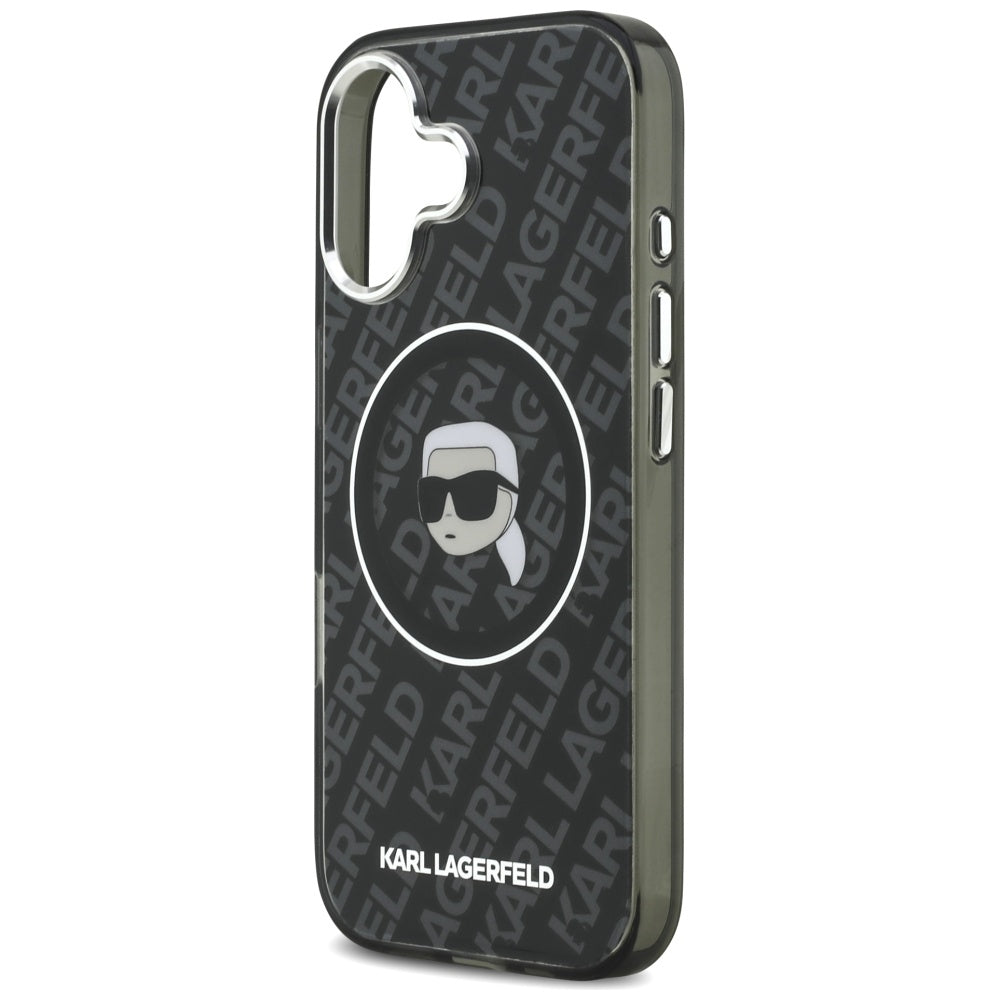 Pouzdro MagSafe pro Apple iPhone 17, Karl Lagerfeld, IML Karl`s Head, Černá