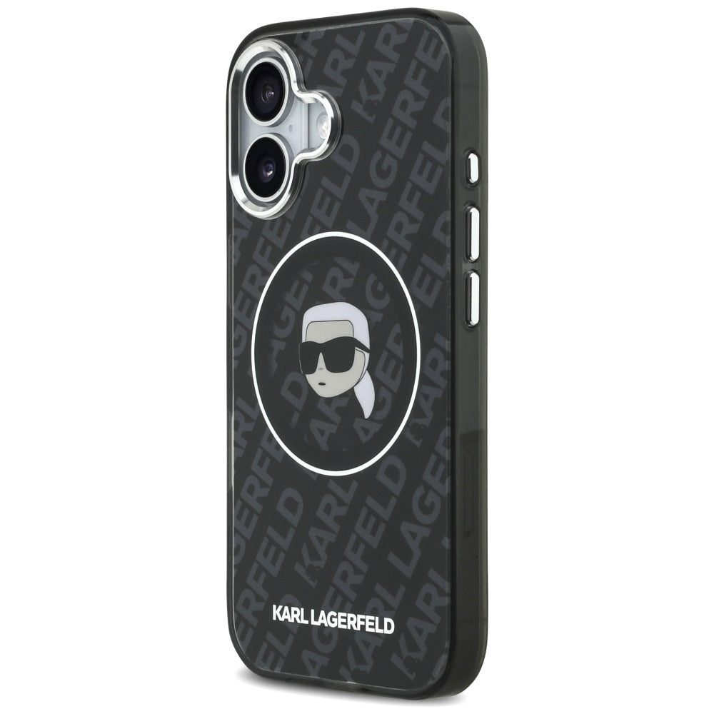 Pouzdro MagSafe pro Apple iPhone 17, Karl Lagerfeld, IML Karl`s Head, Černá