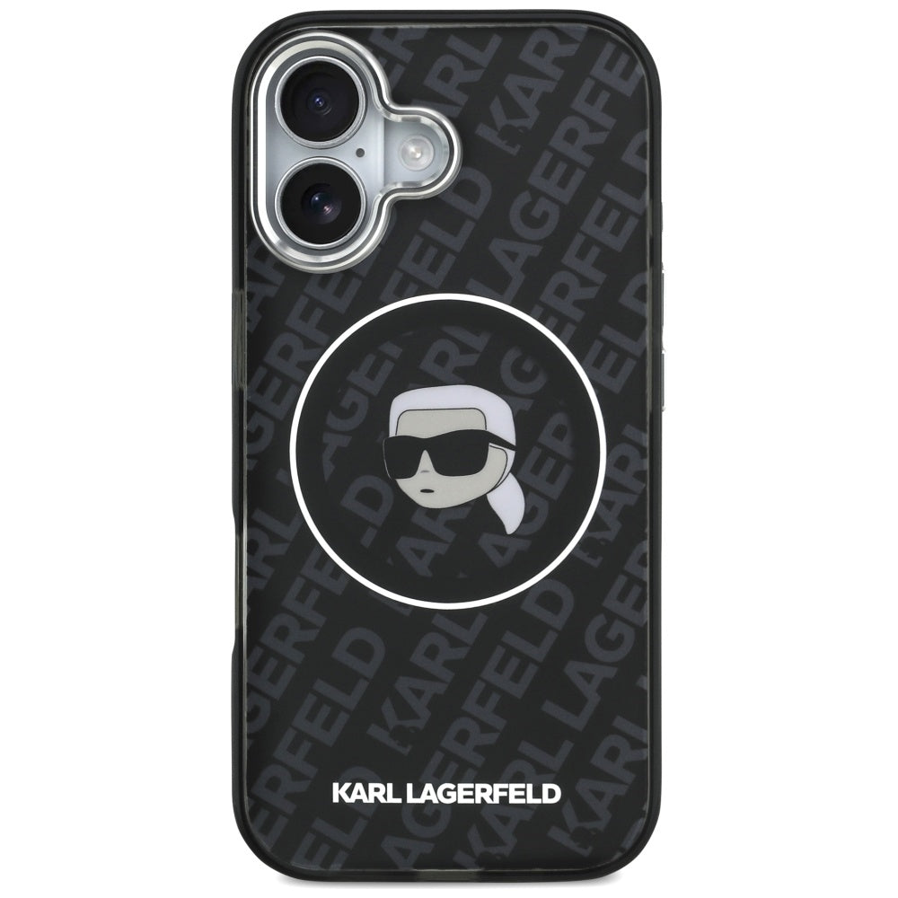 Pouzdro MagSafe pro Apple iPhone 17, Karl Lagerfeld, IML Karl`s Head, Černá