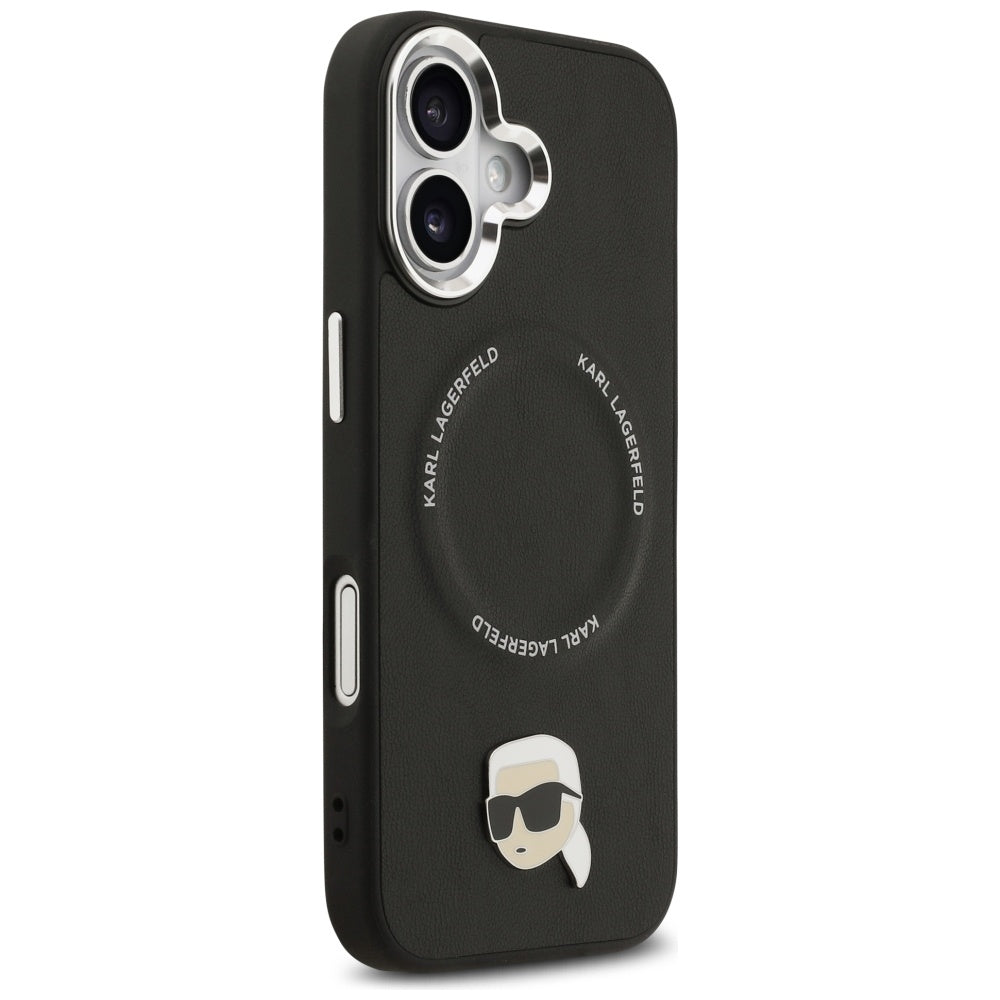 Pouzdro MagSafe pro Apple iPhone 17, Karl Lagerfeld, Karl Pin, Černá