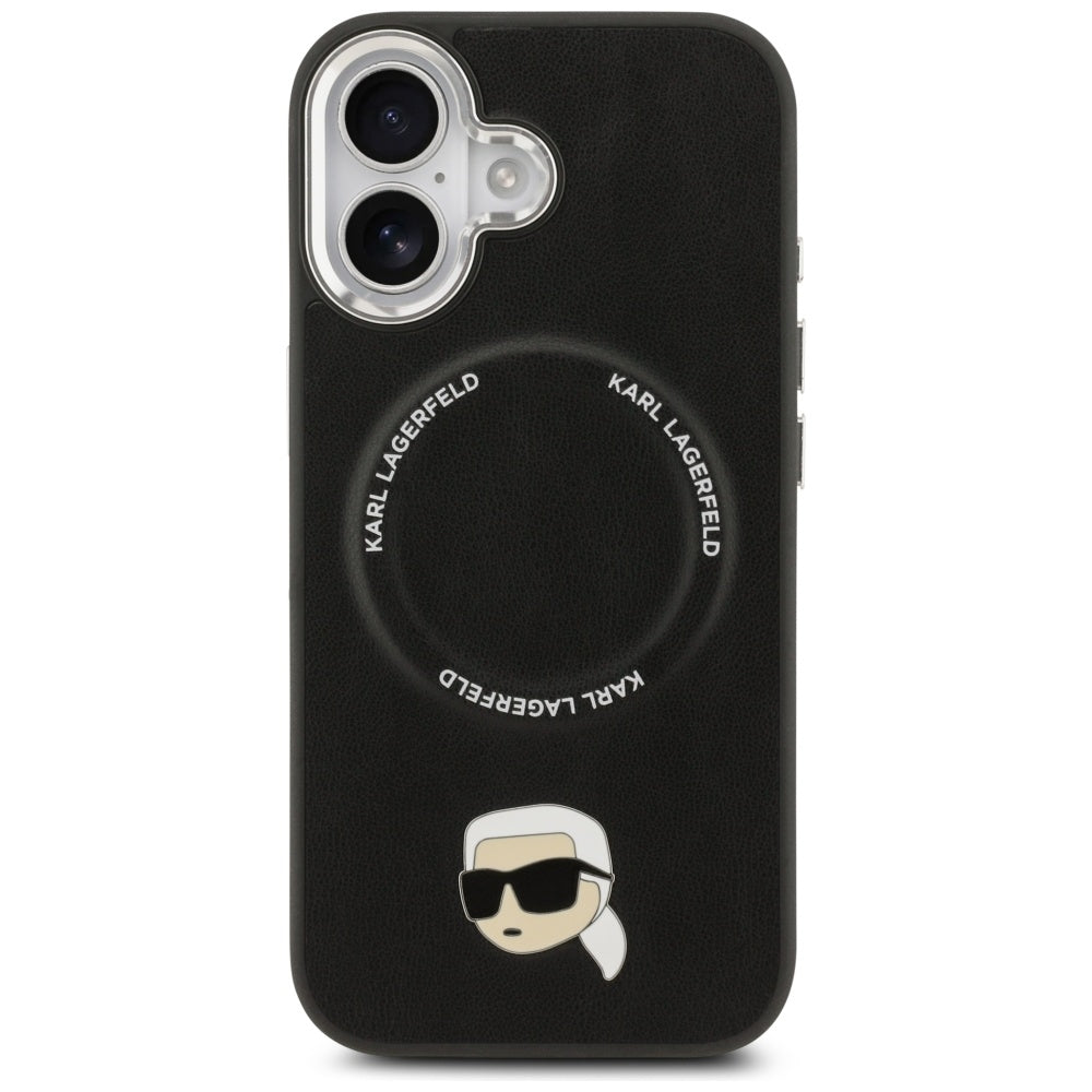 Pouzdro MagSafe pro Apple iPhone 17, Karl Lagerfeld, Karl Pin, Černá