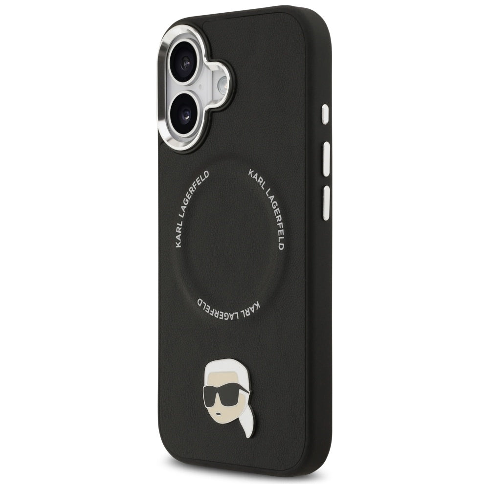 Pouzdro MagSafe pro Apple iPhone 17, Karl Lagerfeld, Karl Pin, Černá