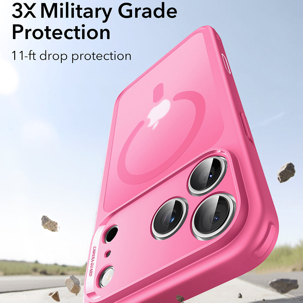 Pouzdro MagSafe pro Apple iPhone 17 Pro, ESR, Classic Hybrid, Saténově růžové