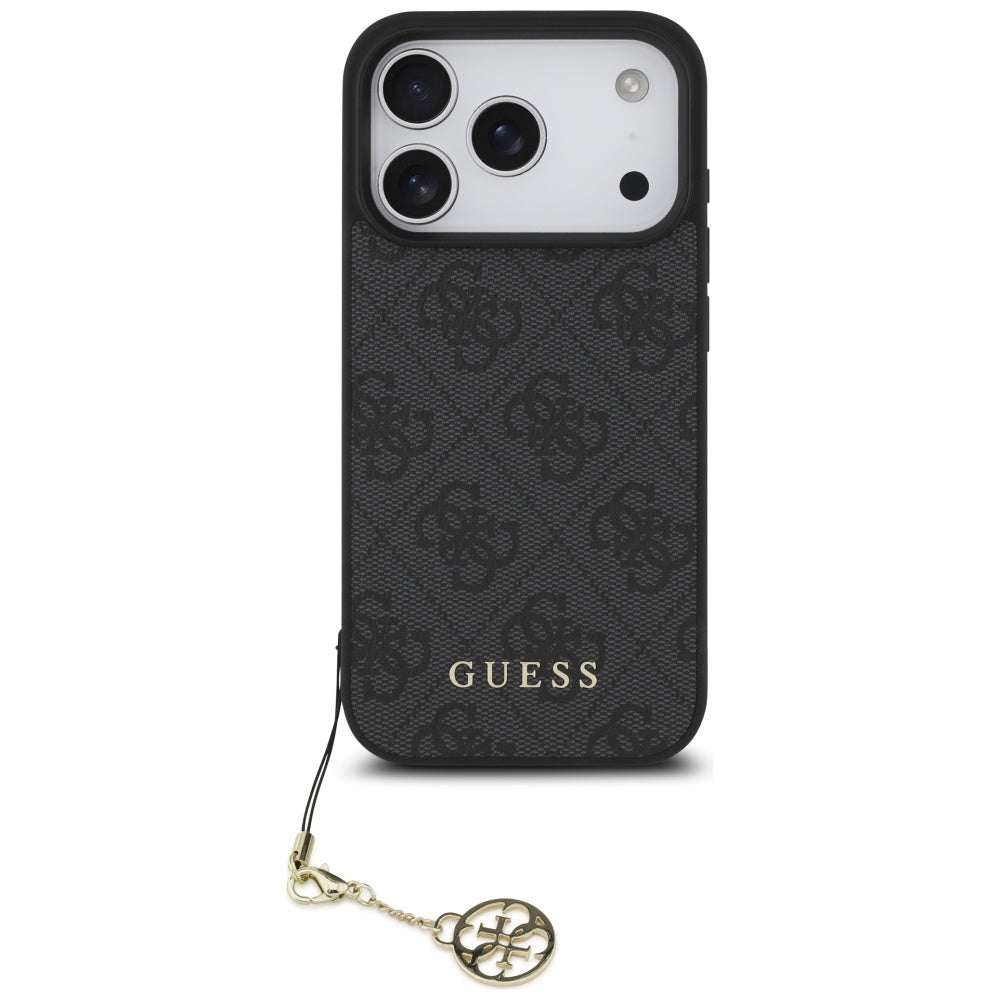 Pouzdro MagSafe pro Apple iPhone 17 Pro, Guess, 4G Charm Cradle, Černá