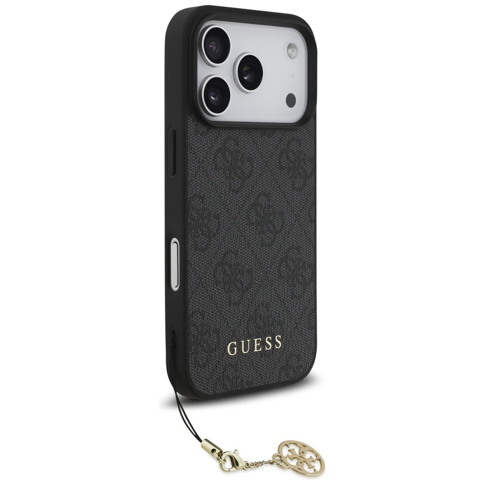 Pouzdro MagSafe pro Apple iPhone 17 Pro, Guess, 4G Charm Cradle, Černá