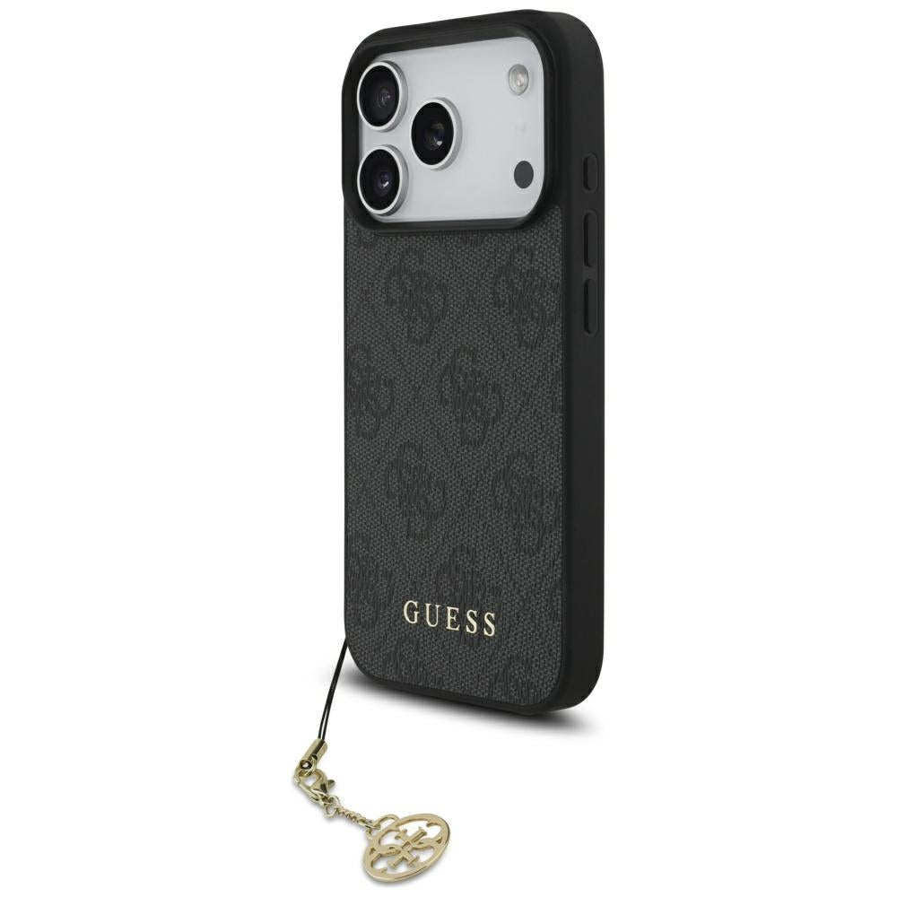 Pouzdro MagSafe pro Apple iPhone 17 Pro, Guess, 4G Charm Cradle, Černá