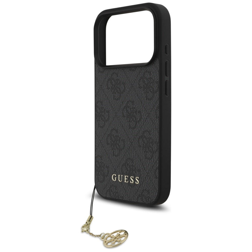 Pouzdro MagSafe pro Apple iPhone 17 Pro, Guess, 4G Charm Cradle, Černá