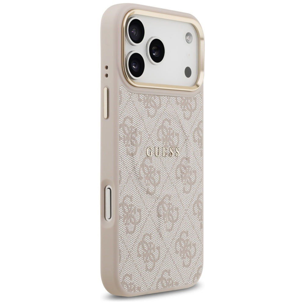 Pouzdro MagSafe pro Apple iPhone 17 Pro, Guess, 4G Classic, Růžové