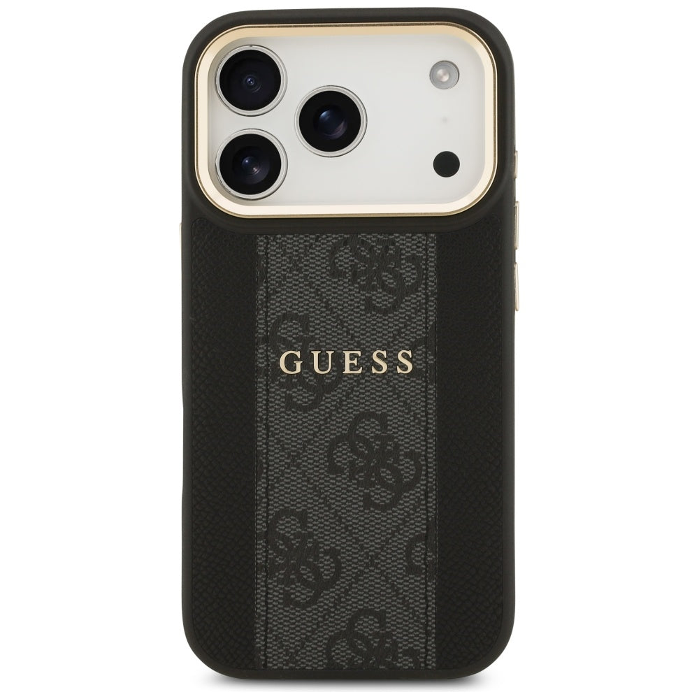 Pouzdro MagSafe pro Apple iPhone 17 Pro, Guess, 4G Stripe, Černá