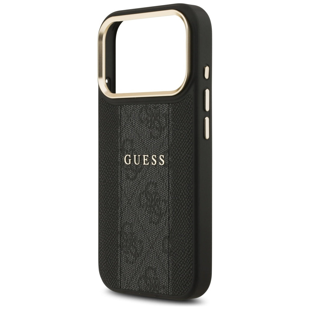 Pouzdro MagSafe pro Apple iPhone 17 Pro, Guess, 4G Stripe, Černá