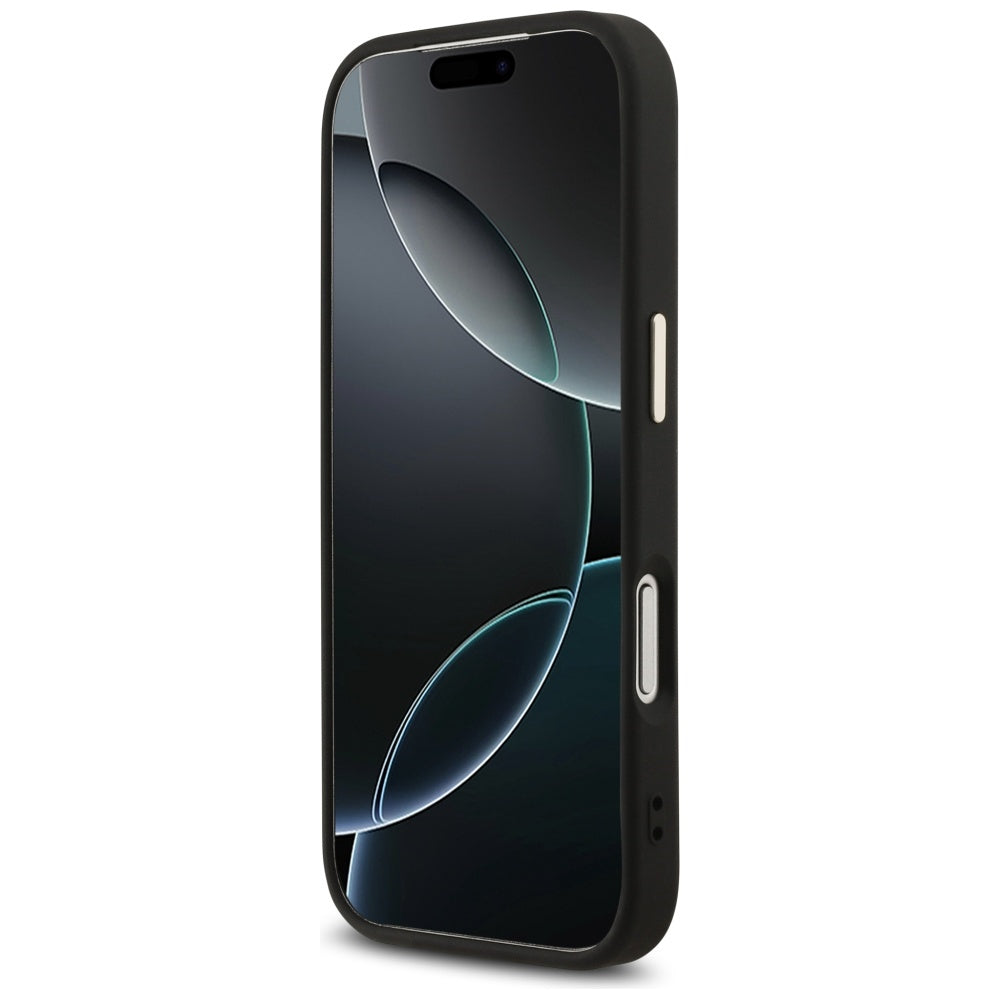 Pouzdro MagSafe pro Apple iPhone 17 Pro, Guess, 4G Triangle Logo, Černé Zlaté