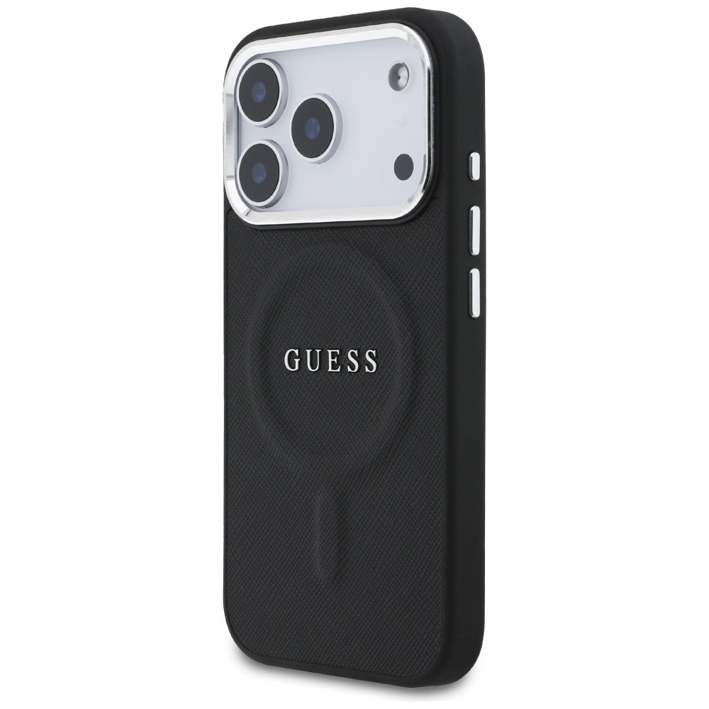 Pouzdro MagSafe pro Apple iPhone 17 Pro, Guess, Classic Logo, Černá