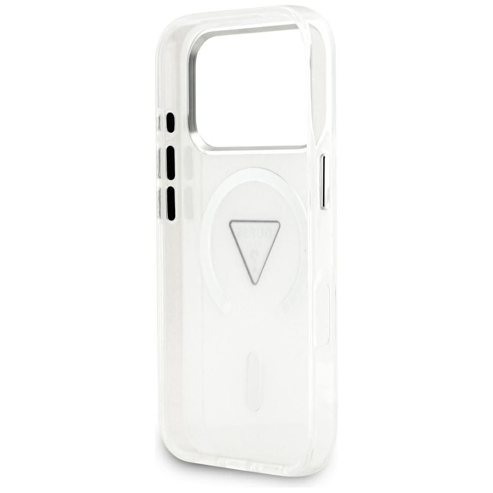 Pouzdro MagSafe pro Apple iPhone 17 Pro, Guess, IML Gradient Triangle Logo, Transparentní