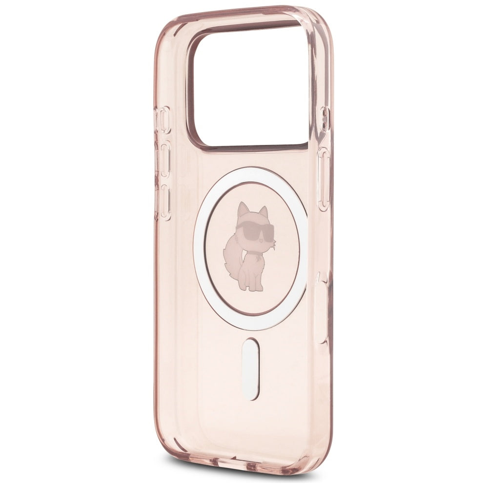 Pouzdro MagSafe pro Apple iPhone 17 Pro, Karl Lagerfeld, IML Choupette, Růžová