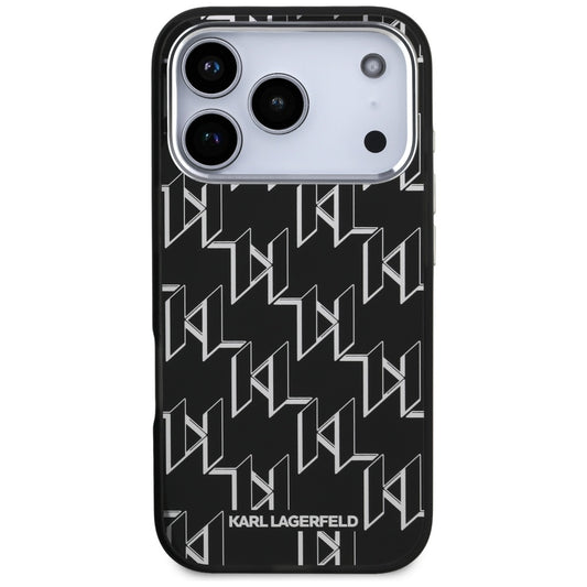 Pouzdro MagSafe pro Apple iPhone 17 Pro, Karl Lagerfeld, IML KL Monogram, Černá