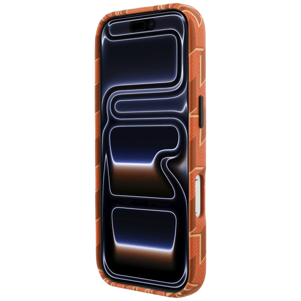 Pouzdro MagSafe pro Apple iPhone 17 Pro, Karl Lagerfeld, KL Monogram Logo, Oranžové