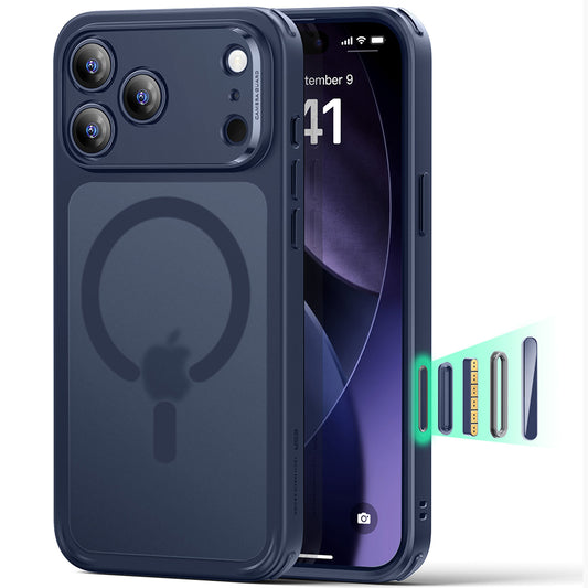 Pouzdro MagSafe pro Apple iPhone 17 Pro Max, ESR, Classic Hybrid, Saténově modrá