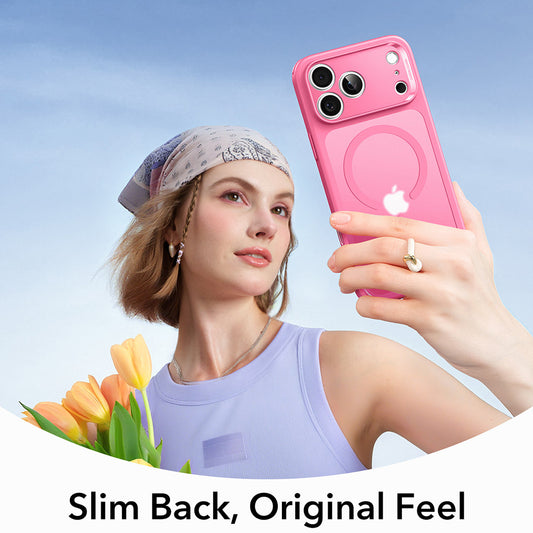 Pouzdro MagSafe pro Apple iPhone 17 Pro Max, ESR, Classic Hybrid, Saténově růžová