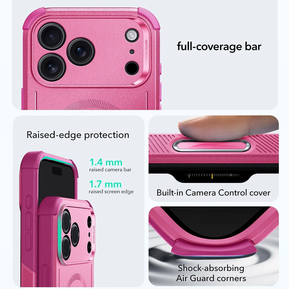 Pouzdro MagSafe pro Apple iPhone 17 Pro Max, ESR, Cyber, Růžové
