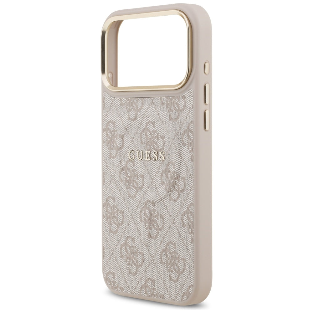 Pouzdro MagSafe pro Apple iPhone 17 Pro Max, Guess, 4G Classic, Růžové