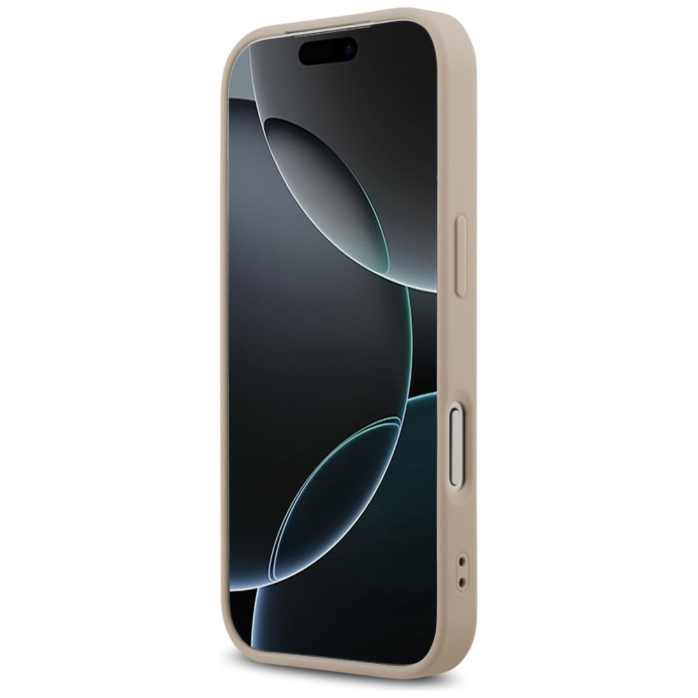 Pouzdro MagSafe pro Apple iPhone 17 Pro Max, Guess, 4G Ring Classic Logo, Růžové