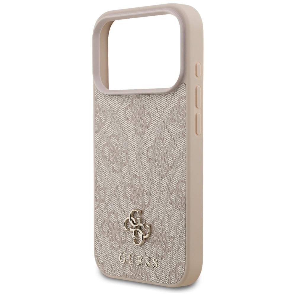 Pouzdro MagSafe pro Apple iPhone 17 Pro Max, Guess, 4G Small and Classic Logo, Růžové