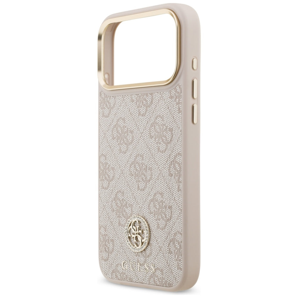 MagSafe Case for Apple iPhone 17 Pro Max, Guess, 4G Strass Logo, Pink