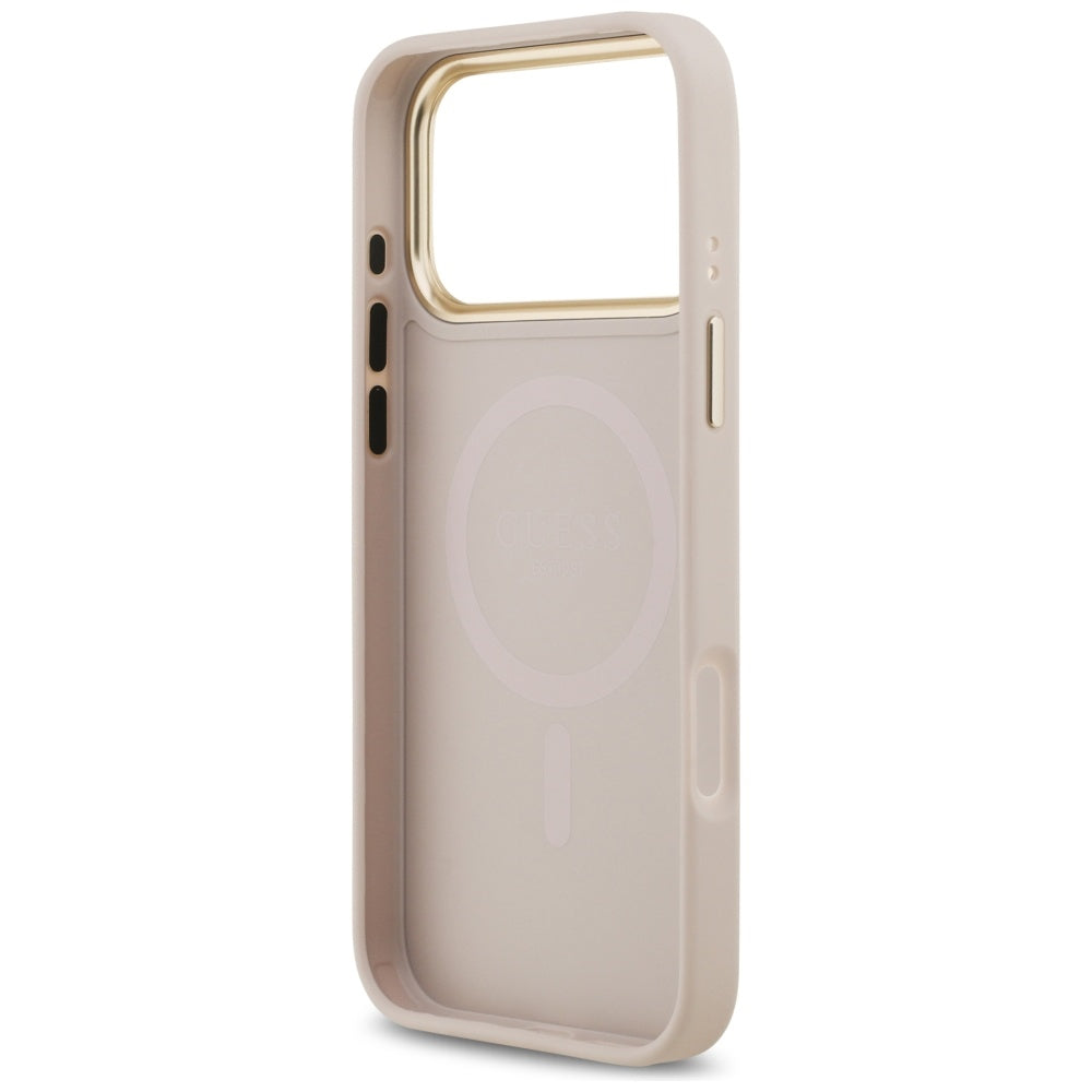 Pouzdro MagSafe pro Apple iPhone 17 Pro Max, Guess, 4G Stripe, Růžové