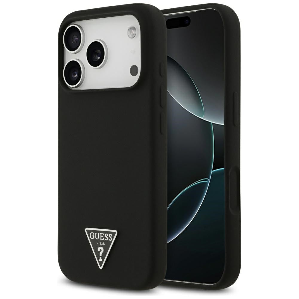 Pouzdro MagSafe pro Apple iPhone 17 Pro Max, Guess, Triangle Logo, Černá