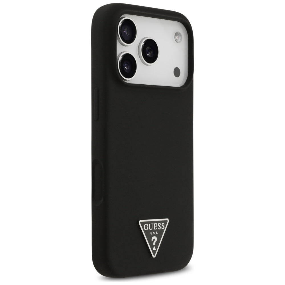 Pouzdro MagSafe pro Apple iPhone 17 Pro Max, Guess, Triangle Logo, Černá