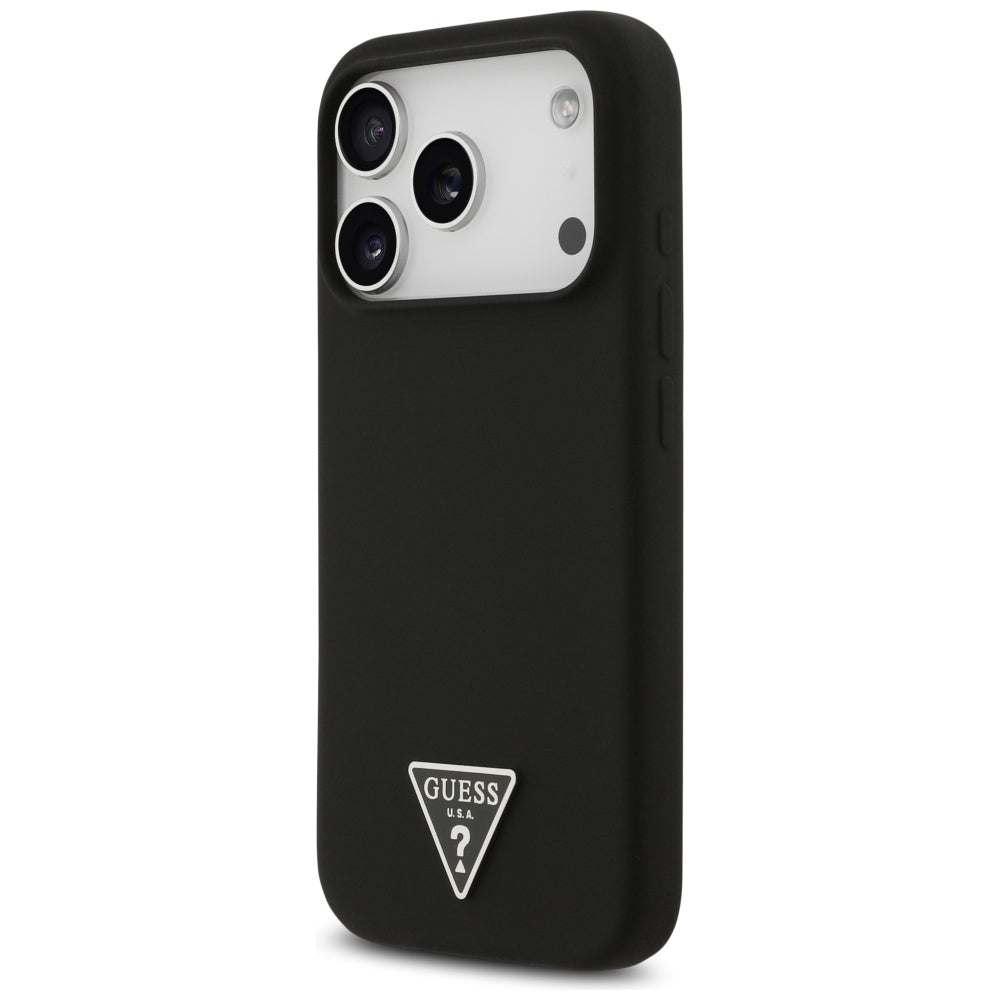 Pouzdro MagSafe pro Apple iPhone 17 Pro Max, Guess, Triangle Logo, Černá