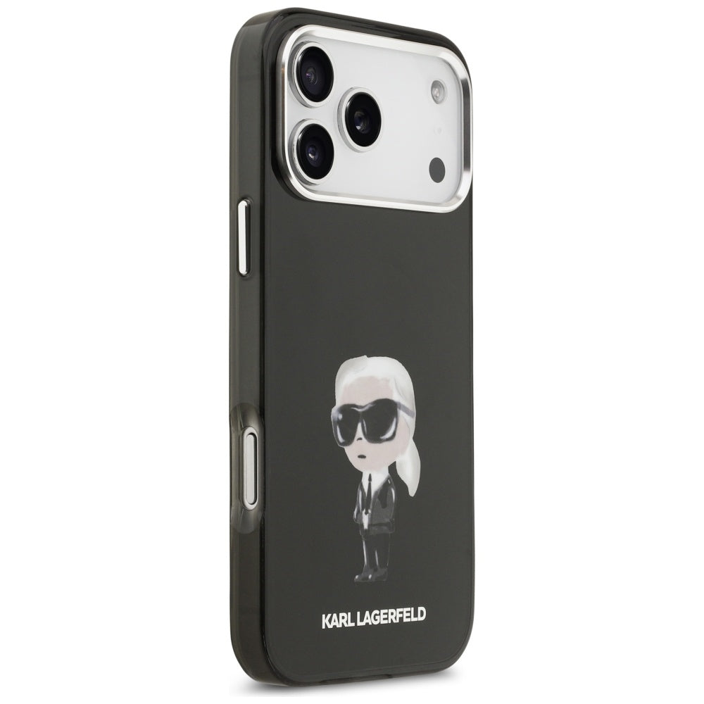Pouzdro MagSafe pro Apple iPhone 17 Pro Max, Karl Lagerfeld, IML Aquarelle Karl Ikonik, Černá