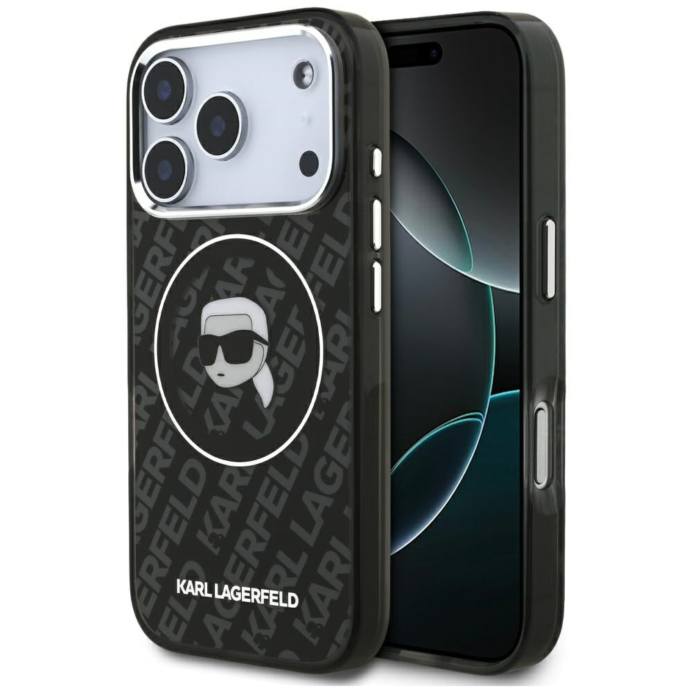 Pouzdro MagSafe pro Apple iPhone 17 Pro Max, Karl Lagerfeld, IML Karl`s Head, Černá