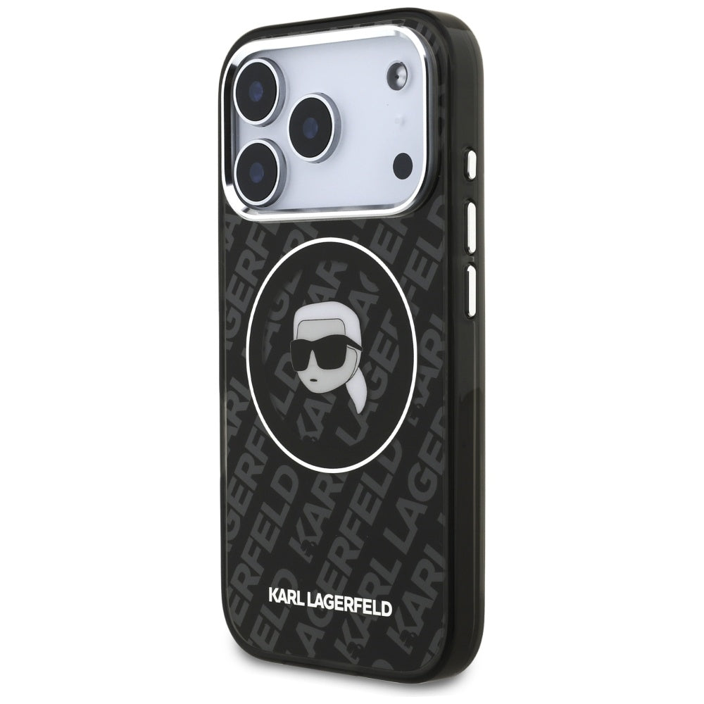 Pouzdro MagSafe pro Apple iPhone 17 Pro Max, Karl Lagerfeld, IML Karl`s Head, Černá