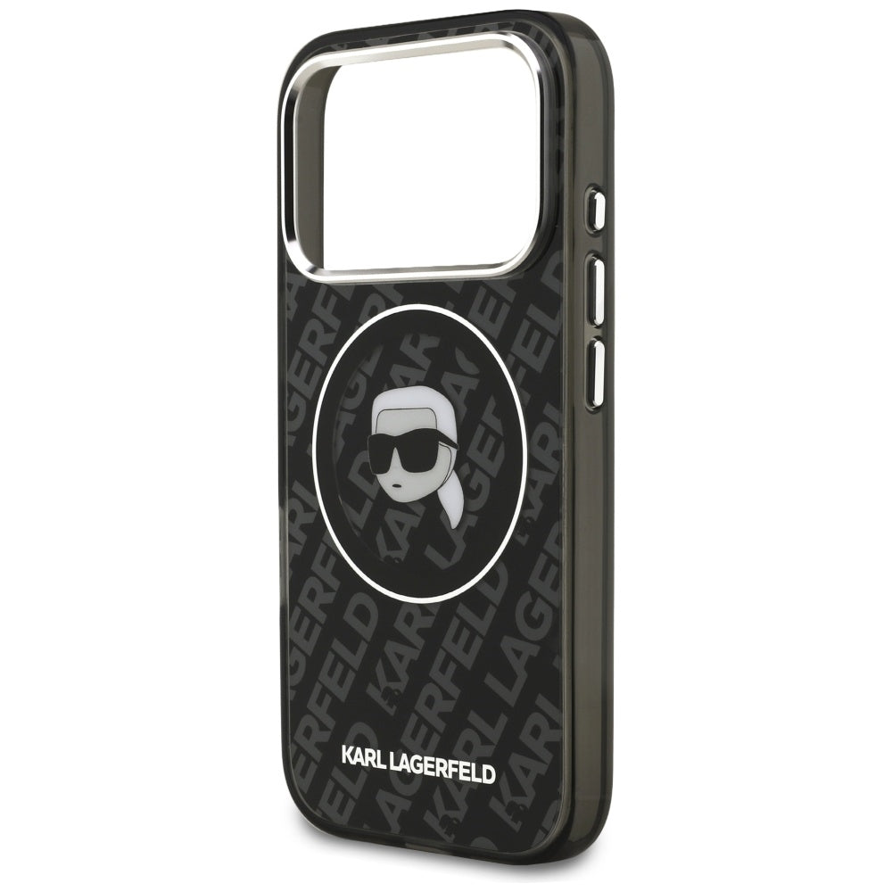 Pouzdro MagSafe pro Apple iPhone 17 Pro Max, Karl Lagerfeld, IML Karl`s Head, Černá
