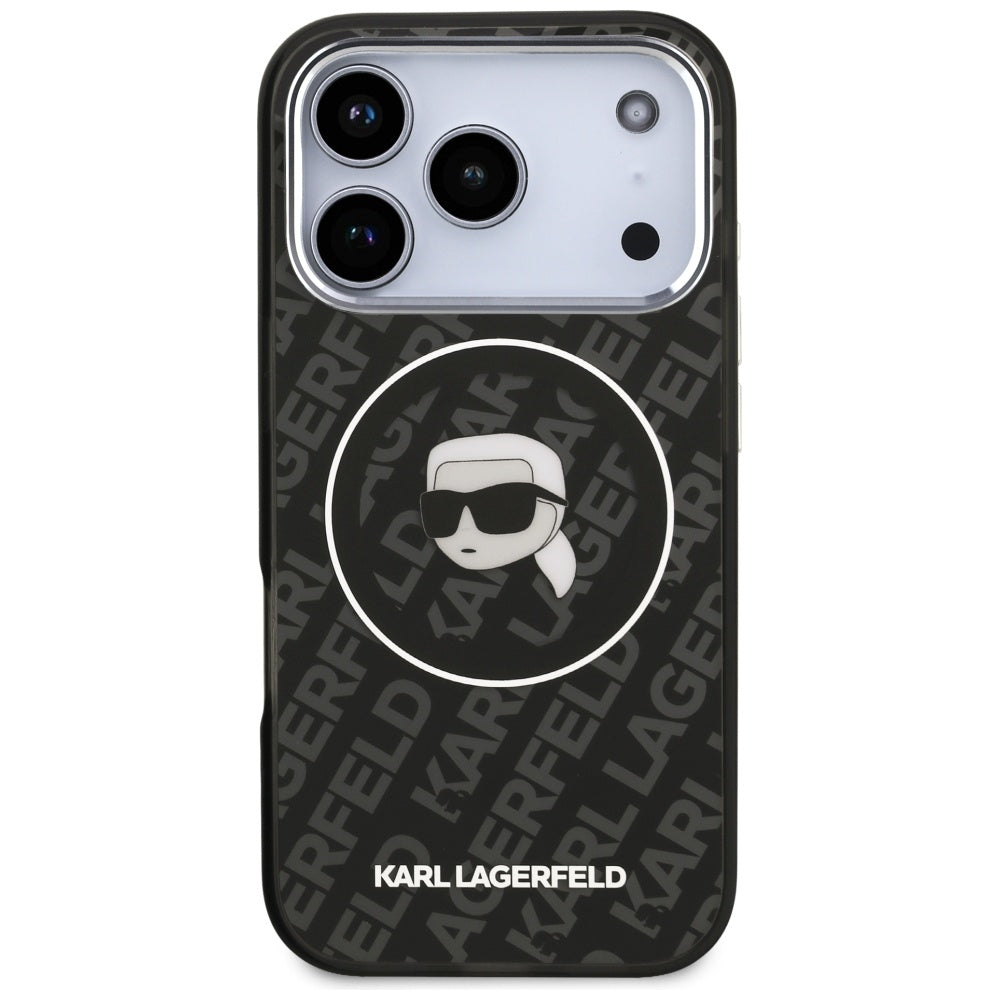 Pouzdro MagSafe pro Apple iPhone 17 Pro Max, Karl Lagerfeld, IML Karl`s Head, Černá