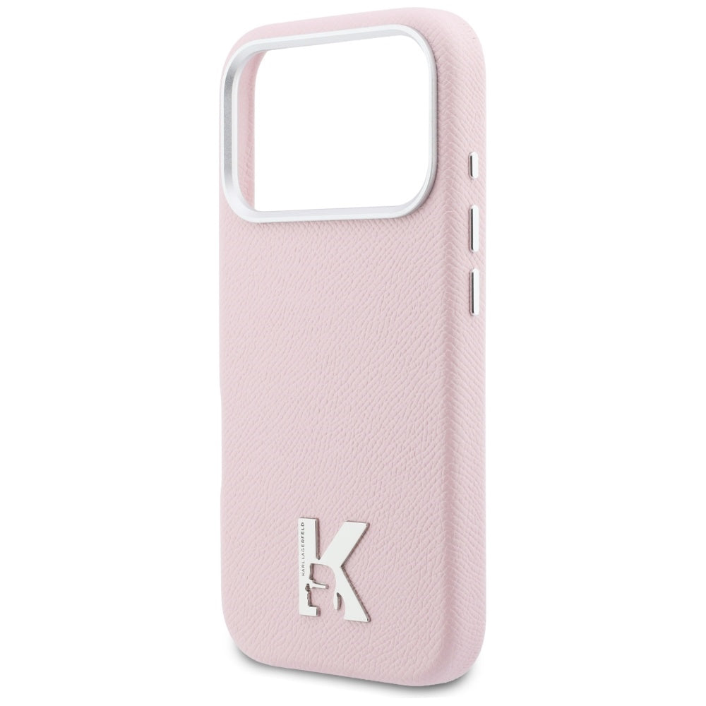 Pouzdro MagSafe pro Apple iPhone 17 Pro Max, Karl Lagerfeld, Karl Head Logo, Růžové