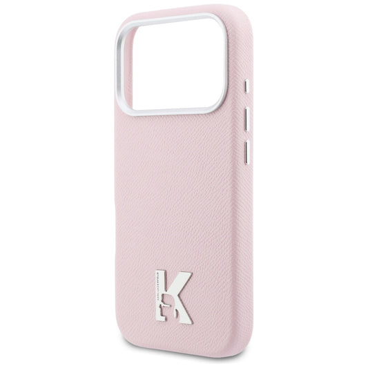 MagSafe Case for Apple iPhone 17 Pro Max, Karl Lagerfeld, Karl Head Logo, Pink