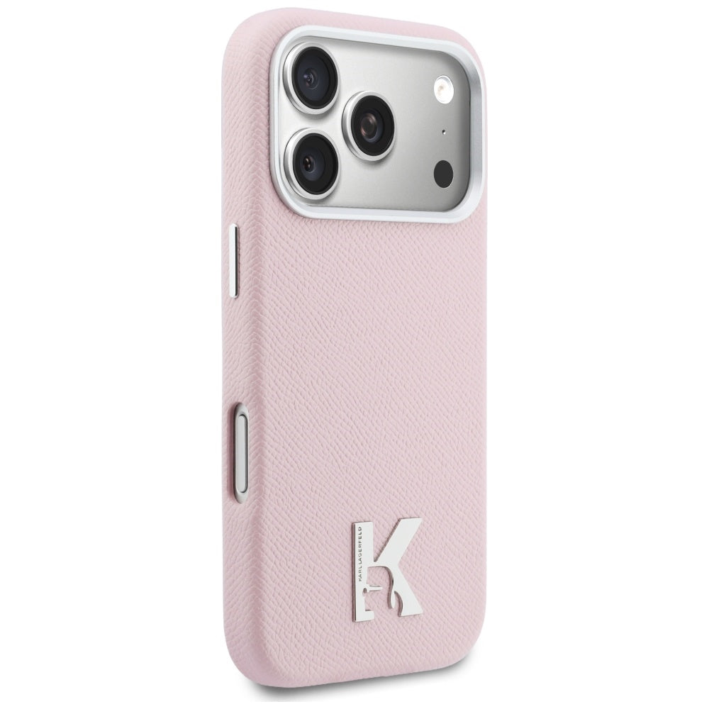 Pouzdro MagSafe pro Apple iPhone 17 Pro Max, Karl Lagerfeld, Karl Head Logo, Růžové