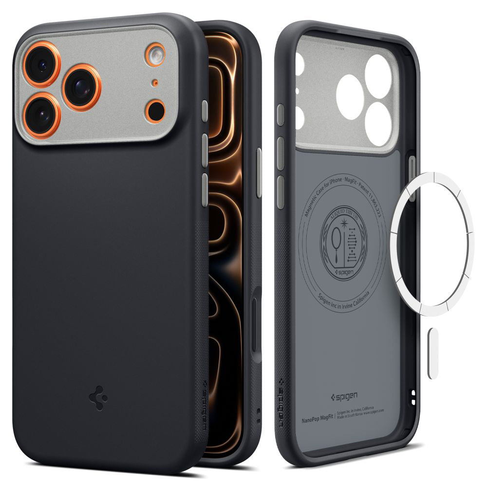 Pouzdro MagSafe pro Apple iPhone 17 Pro Max, Spigen, Caseology Nano Pop, Černá