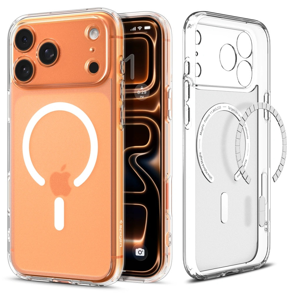MagSafe pouzdro pro Apple iPhone 17 Pro Max, Spigen, Ultra Hybrid, Bílá Satinovaná ACS10286