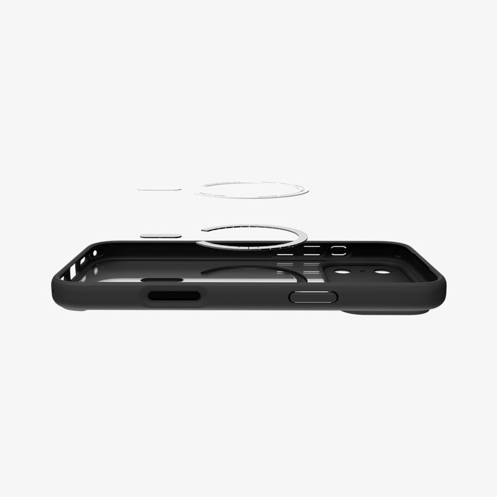 Pouzdro MagSafe pro Apple iPhone 17 Pro Max, Spigen, Ultra Hybrid, Černě oranžové saténové ACS10482