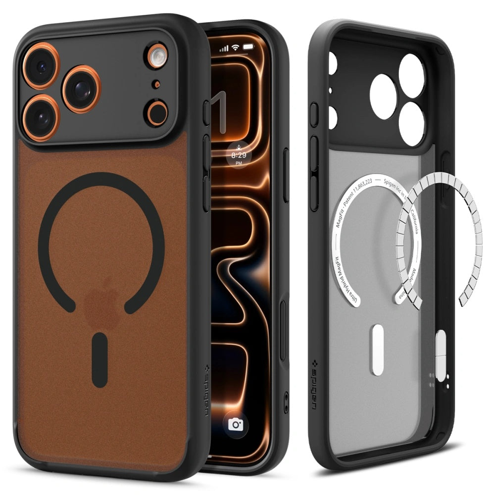Pouzdro MagSafe pro Apple iPhone 17 Pro Max, Spigen, Ultra Hybrid, Saténově černé ACS10285