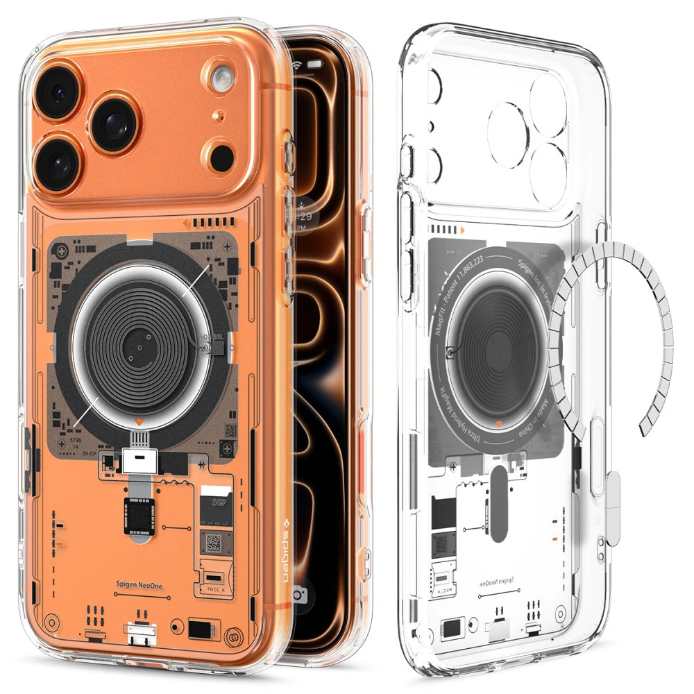 Pouzdro MagSafe pro Apple iPhone 17 Pro Max, Spigen, Ultra Hybrid Neo One, Transparentní ACS10290